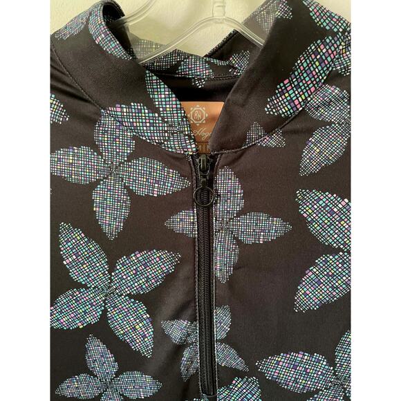 Ben Hogan Stretch Quarter Zip Pullover Long Sleeve Shirt Black Size Medium NEW - Picture 4 of 7